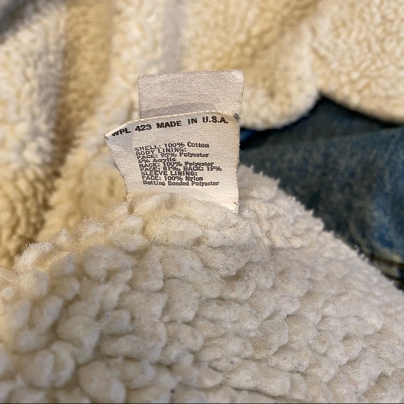 Vintage Levi’s 70s denim distressed Sherpa trucker jacket - Picture 14 of 14